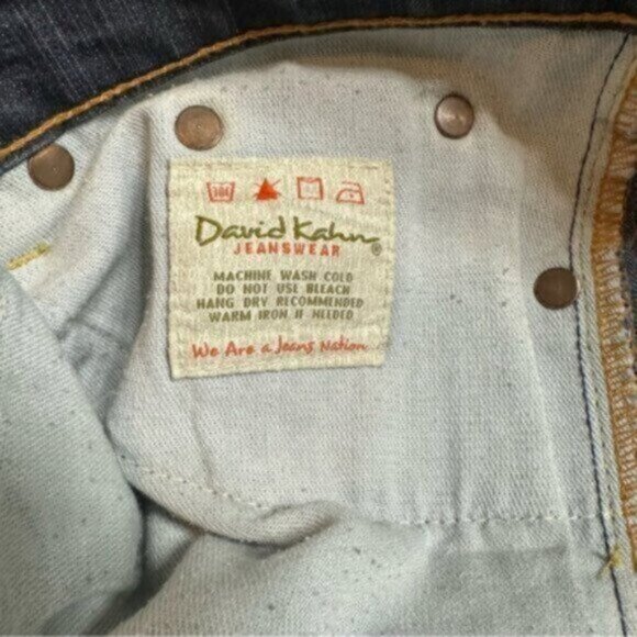 David Kahn | Women's Dark Blue Dark Wash Mid-Rise Boot Cut Denim Jeans Size 6 - Picture 8 of 8